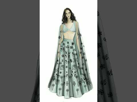 3 Indian #lehnga #procreate #art #fashionillustration