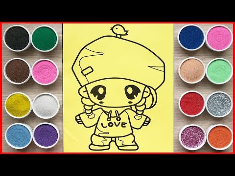 Đồ chơi trẻ em - TÔ MÀU TRANH CÁT CÔNG CHÚA - PRINCESS SAND PAINTING TOYS (Chim Xinh)