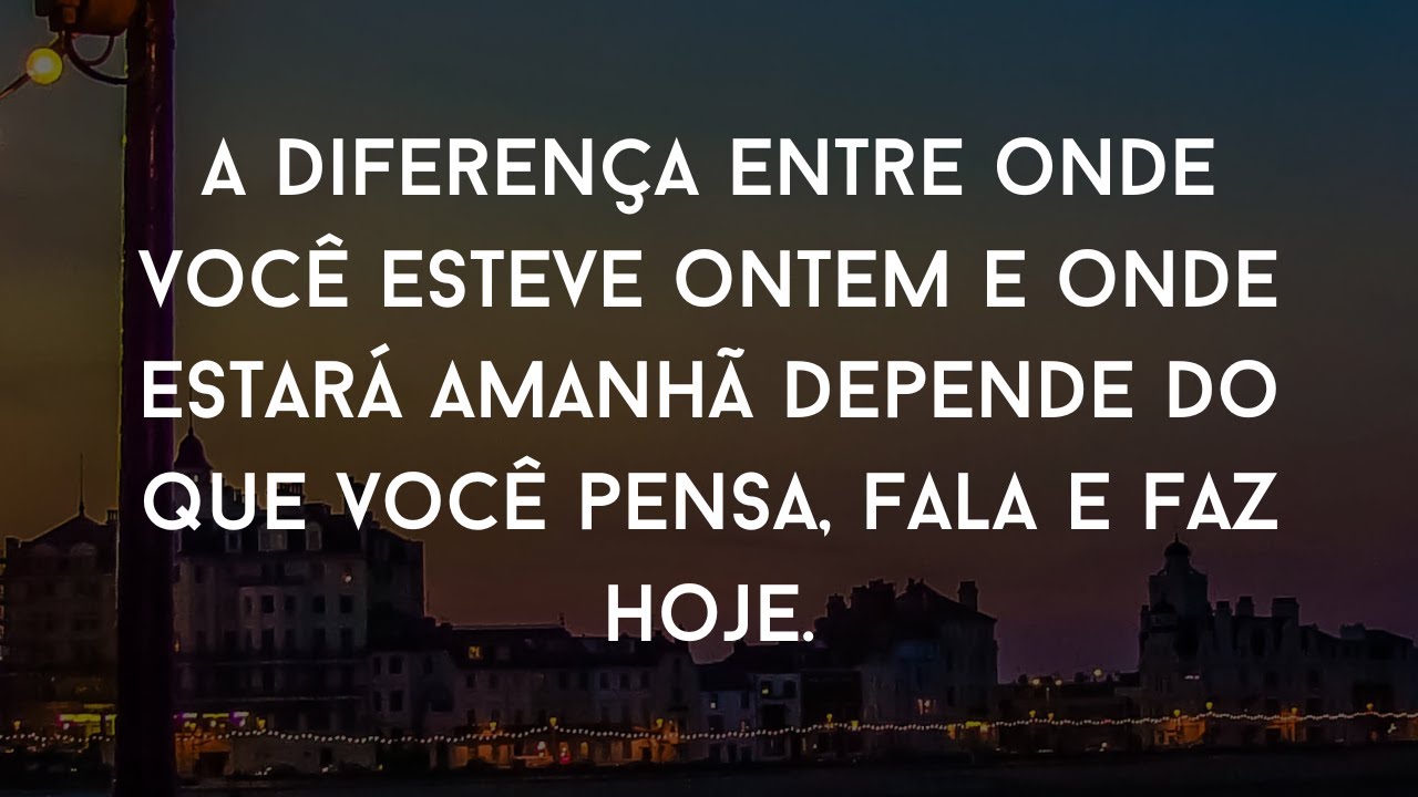 O seu futuro depende de você