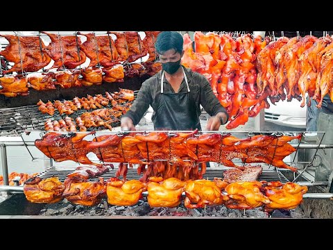 Very Popular! Stall of Grill Meat on The Street | Cambodian Street Food