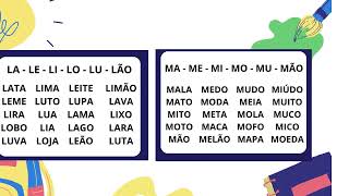 Ficha De Leitura Para Alfabetização Sílabas Simples Colorida