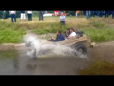 an original WW2 German type 166 Schwimmwagen in action