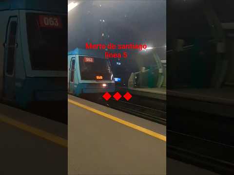 Metro de santiago CL[línea 5] alsthom ns 93 2063 entrando a Carlos valdovinos