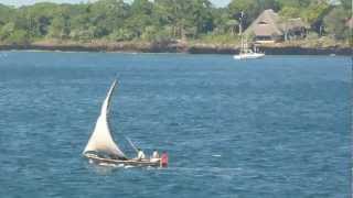 preview picture of video 'Boats between Shimoni and Wasini Island, Kenya'