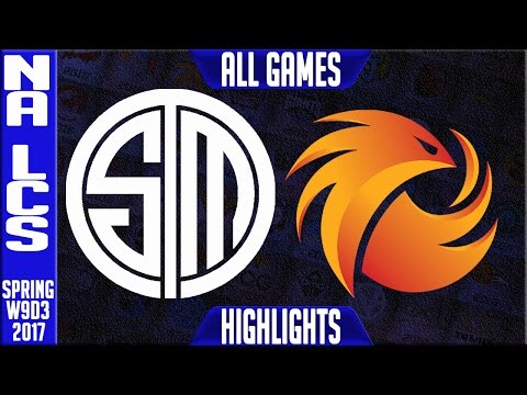 TSM vs Phoenix 1 Highlights All Games - NA LCS W9D3 Spring 2017 - TSM vs p1 All Games