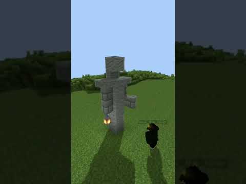 EPIC Minecraft Statue Build - MUST SEE!! #ytshorts