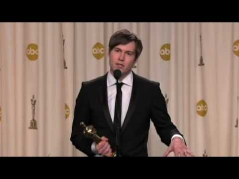 Curfew:Best Short Film-Shawn Christensen Backstage interview at The Oscars 2013/2/24