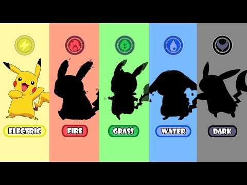Requests #2 - Pokemon Type Swap: Pikachu Fire, Water, Grass And Dark.