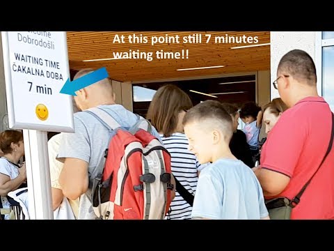 The endless queue of Postojna Cave Park - Slovenia