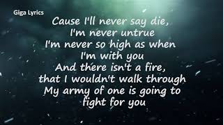 Army Of One - Coldplay - Lyric
