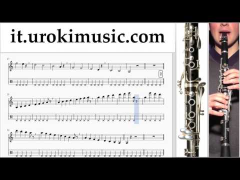 Lezioni di Clarinetto Mission Impossible - Theme Tutorial Spartito Parte#1 um-i276