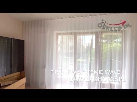 Szyny sufitowe i firanki w systemie wave 80. #zasłony #karnisze #firany