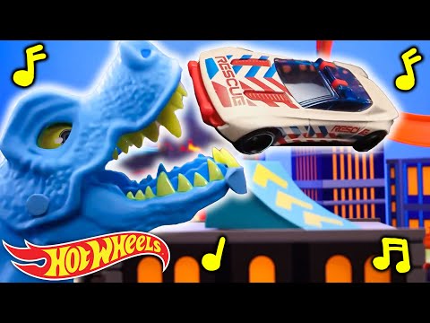 PĘTLA T-REXA 🦖 - Piosenka dla dzieci | Oficjalny teledysk Hot Wheels 🎵@HotWheelsPolska
