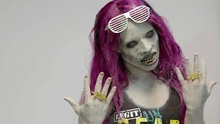 See how Sasha Banks transformed into a WWE Zombie