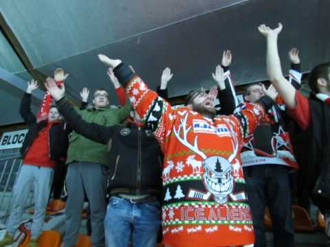 Ratinger Ice Aliens Fans Stimmung in Limburg Dietz  Viertelfinale 19.2.2017
