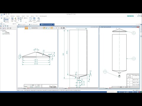 SOLID EDGE 2019 - WATER TANK - PARTS & ASSEMBLY - DRAWING - COFFEE MACHINE
