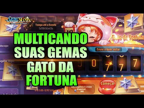 MULTIPLICANDO SUAS GEMAS DE INVOCAÇÃO com o primeiro GATO DA FORTUNA de 2022 - SAINT SEIYA AWAKENING