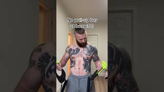 No pull-up bar at home? No more excuses! #pullups #homeworkout #shorts