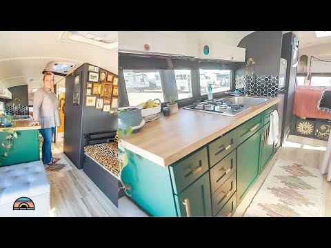She Left Everything - Her DIY Bus Tiny Home