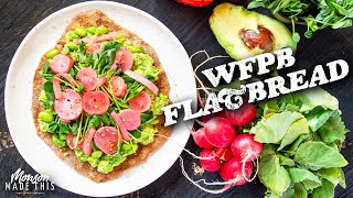 Quick and Easy Plant-Based Flatbread with 100% Whole Wheat Crust, Avocado + Quick Pickled Radish