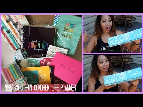 NEW 2016 Erin Condren Life Planner Unboxing | #EClifeplanner | MommyTipsByCole Video