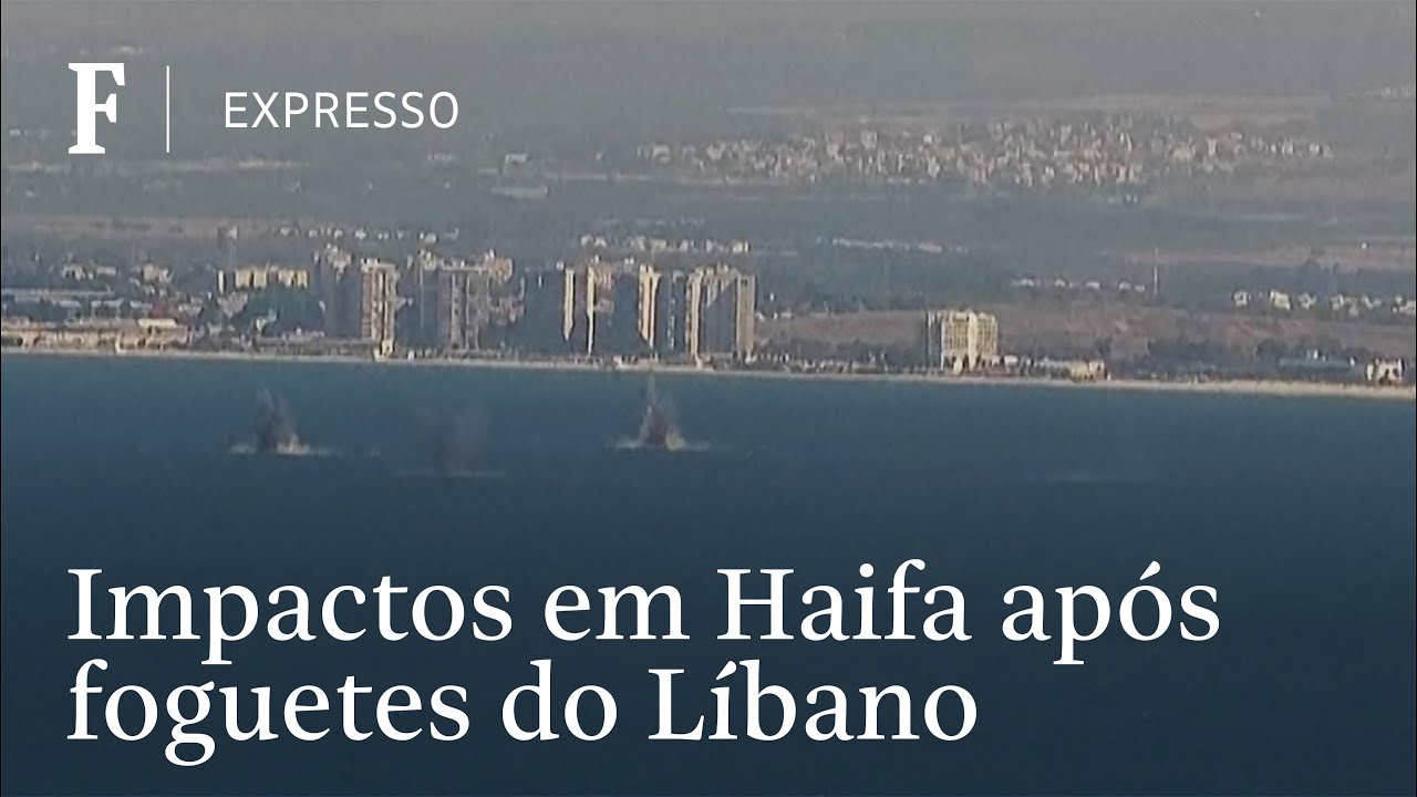 Foguetes do Hezbollah caem na baía de Haifa, no norte de Israel
