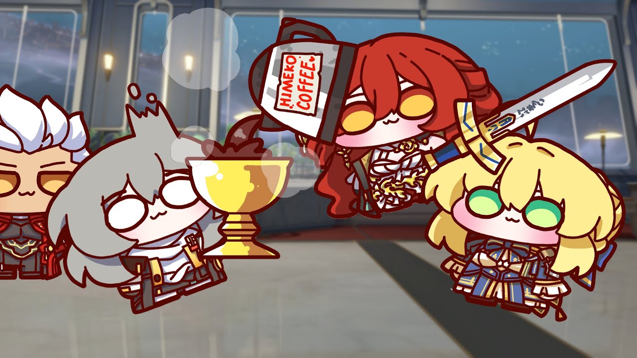 Himeko's coffee has corrupted the Holy Grail! Saber lost her ahoge!