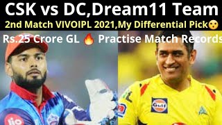 DC vs CSK | 2nd T20, Final Team, Differential Pick😳😲| Playing11|BalleBaazi Teams| VIVOIPL