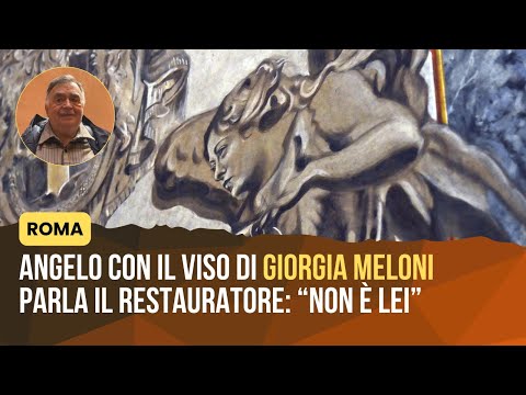 Angelo con il volto di Giorgia Meloni, parla il restauratore: "Tutte invenzioni, non è lei"