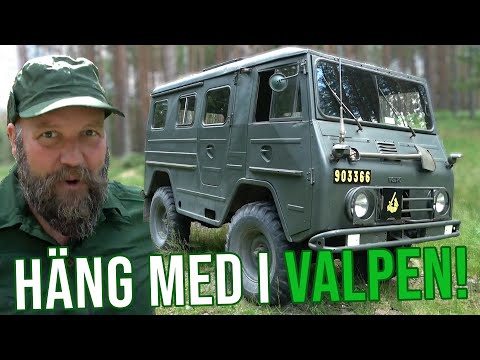 Melker provkör det klassiska militärfordonet Valpen
