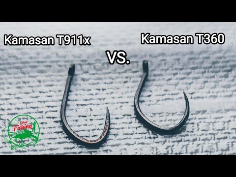 Haczyki Kamasan T360 Eyed X-Strong PTFE Barbless - 10 film wideo 