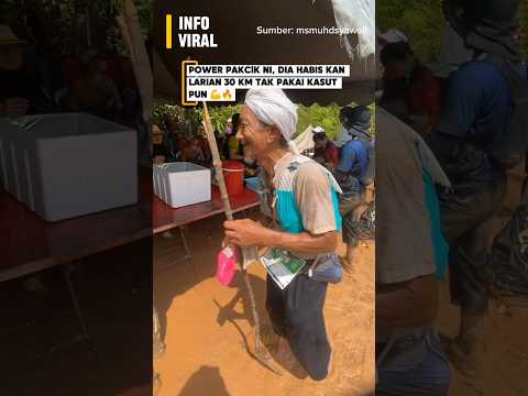 Mantap pakcik..Steady je lari tak pakai kasut.Mesti tapak kaki tebal & keras lari atas jalan tar tu😅