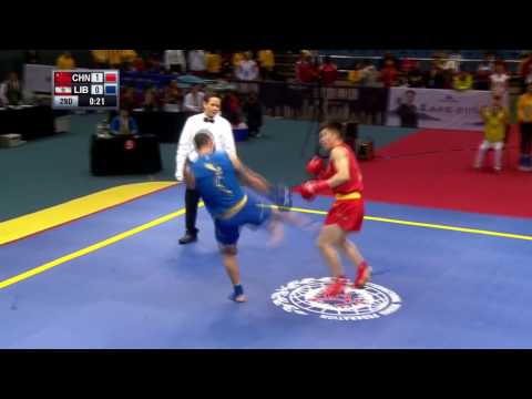 Sanshou Sanda 2016 World Cup Finals China vs Lebanon 80 Kg Men