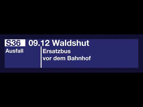 SBB Ansage - Ausfallmeldung S36 nach Waldshut