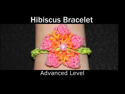 Rainbow Loom Patterns - Hibiscus bracelet