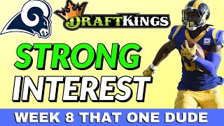 DRAFTKINGS NFL PICKS WEEK 8 RUNNING BACK PICK | That One Dude