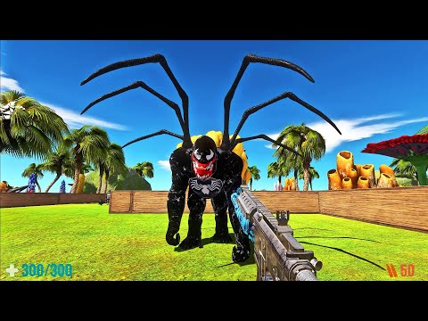 FPS DEATH RUN JUNGLE with ALL WEAPONS & HP Bar - Animal Revolt Battle Simulator ARBS