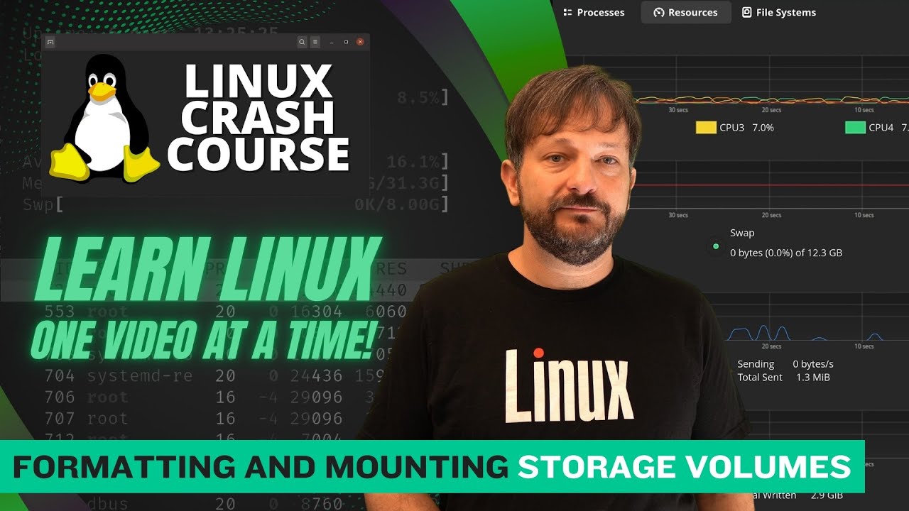 Linux Crash Course - Formatting & Mounting Storage Volumes