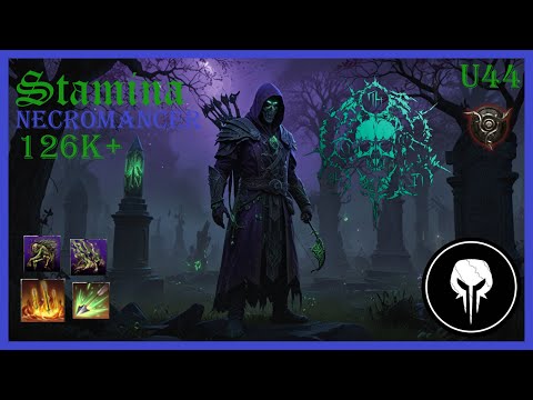 ESO Stamina Bow Necromancer 126k+ DPS Build, Update 44, PS 5 EU
