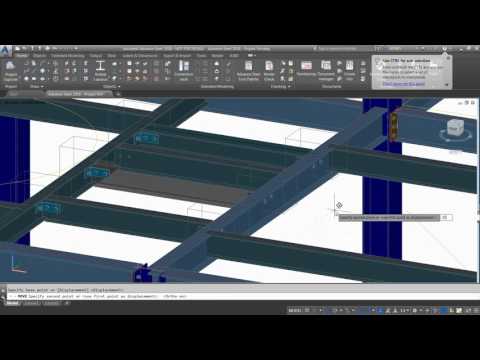 Getting Started with Advance Steel: Part 4 - Moving a floor beam