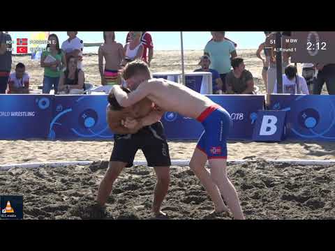 Round 1 Men's BW - 70 kg: E. PEDERSEN (NOR) v. E. DEMIRCI (TUR)