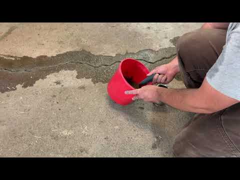 Concrete Floor Crack Repair - Step 3 - Mixing and Applying Repair Mortar