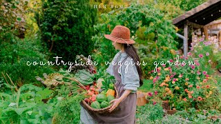 #165 Growing a vegetables garden in my backyard | Satisfying harvest 🌾 Slow countryside life