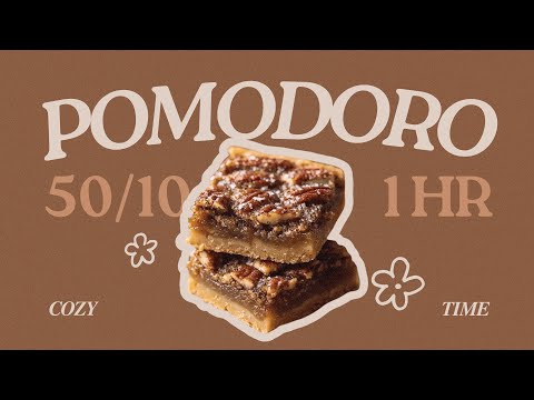 𝙥𝙚𝙘𝙖𝙣 𝙥𝙞𝙚 𝙗𝙖𝙧𝙨 🥧 study with me | pomodoro focus timer | cozy jazz | focus with me