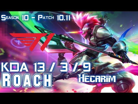 T1 Roach HECARIM vs WUKONG Top - Patch 10.11 KR Ranked