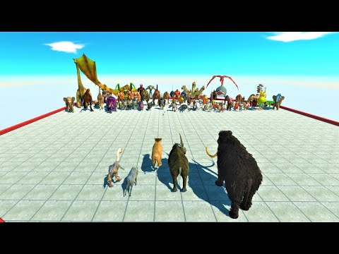 Prehistoric mammals vs faction Animal Revolt Battle Simulator