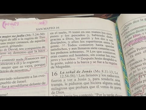 Estudio Bíblico de San Mateo 16: 1 - 28.