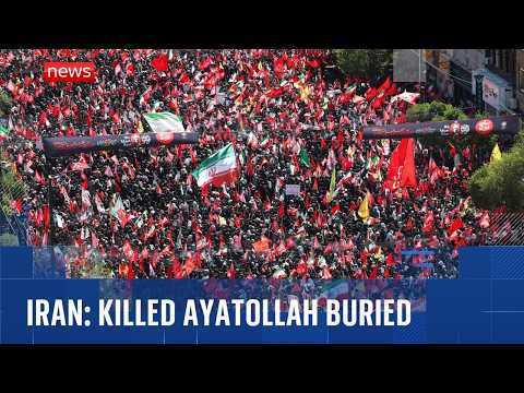 Killed ayatollah buried in Iran - as Tehran 'hits US air base' in Jordan