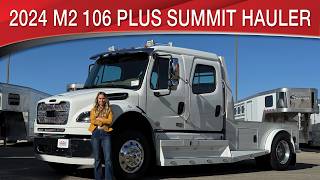 A preview image of the linked video showcasing 2024 Freightliner M2 106 Plus Summit Hauler