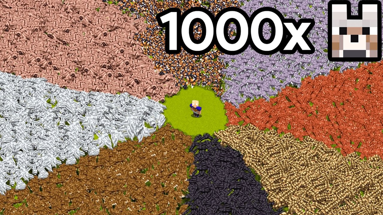 eu peguei 1000 NOVOS LOBOS no Minecraft Survival!